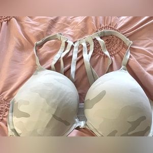 VS Pink Bra size 38 C or 36 DD white camo